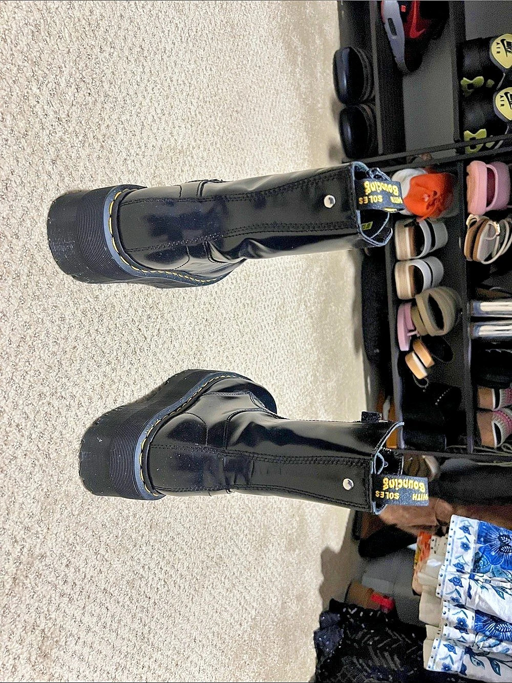 Dr. Martens Jadon Platform Combat Boots in Black size 7 - Picture 4 of 7